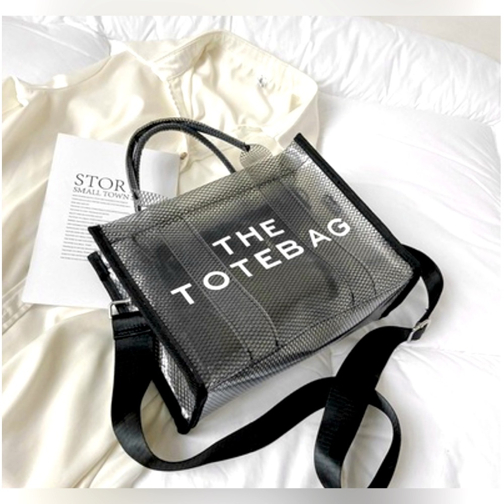 NWT  Zenana COLORFUL TRANSPARENT THE TOTE BAG W SHOULDER STRAP